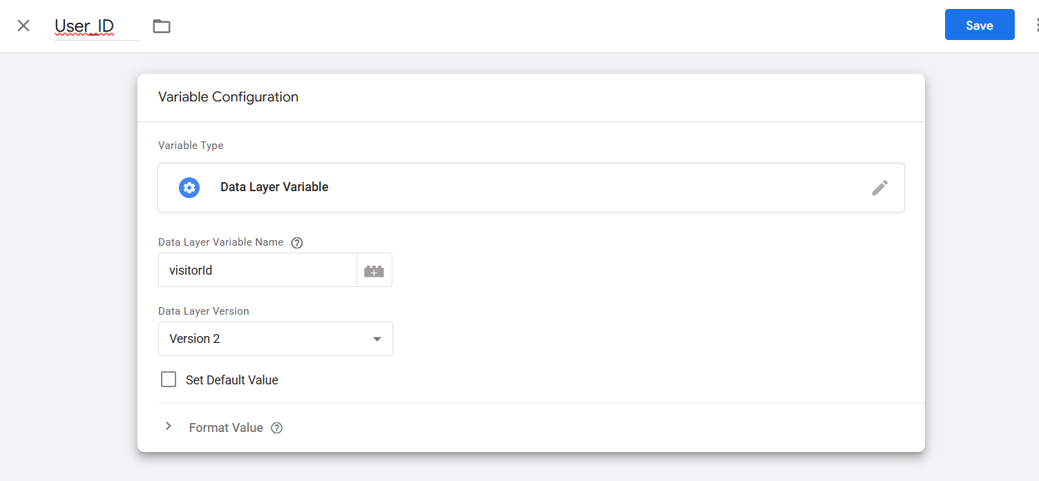 GTM variable creation
