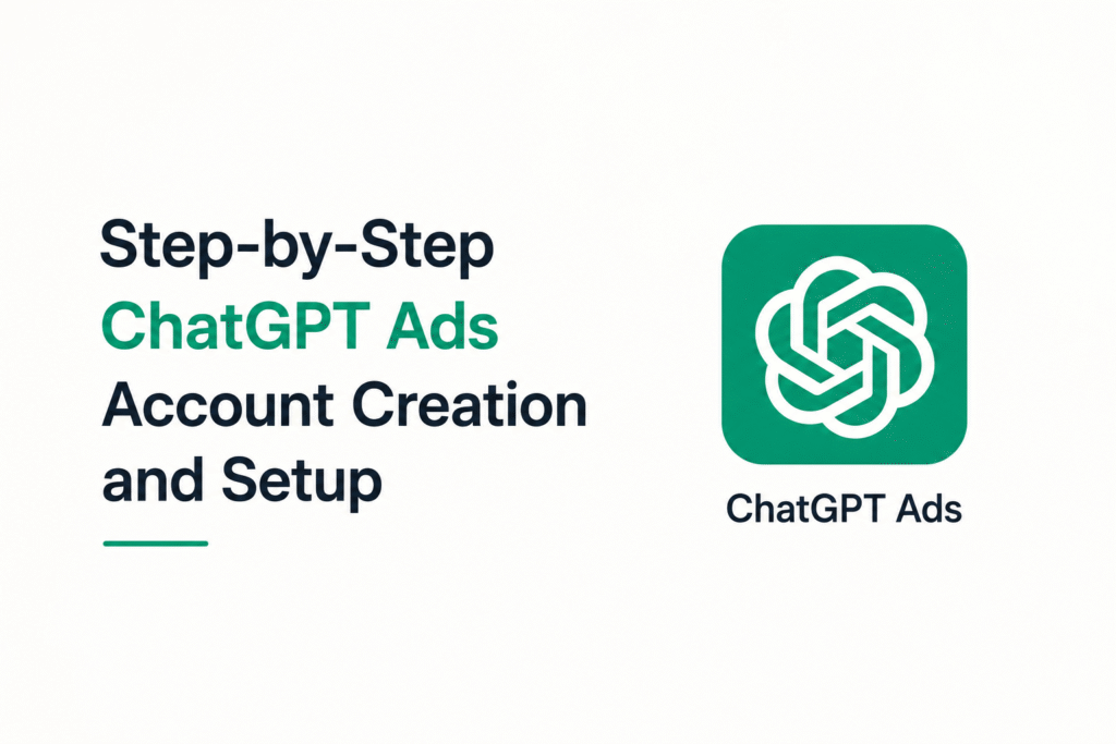 Step-by-Step ChatGPT Ads Account Creation and Setup